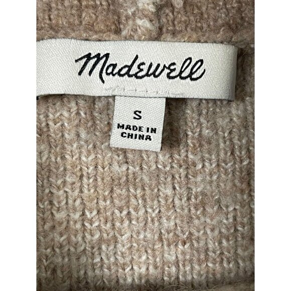 Madewell Windowpane Wool Blend Turtleneck Sweater SIZE-SMALL - Picture 3 of 6